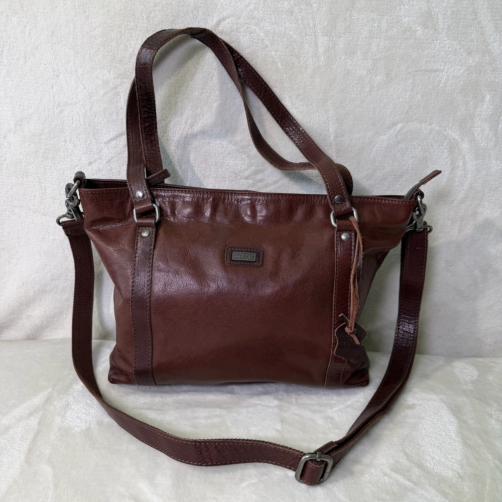 Spikes & Sparrow Tote Bag Brown Leather Crossbody Shoulder Bag Large